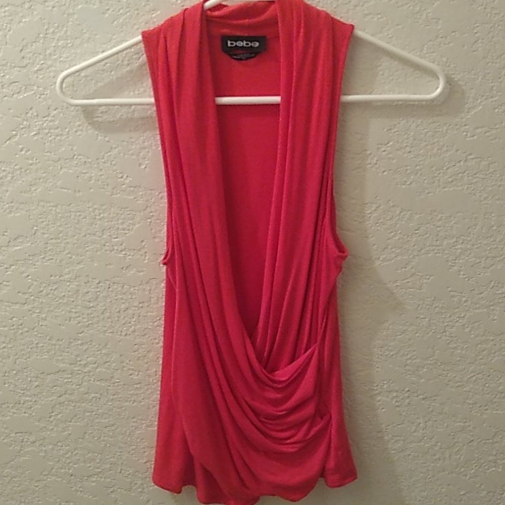 Bebe Drape V-Neck top